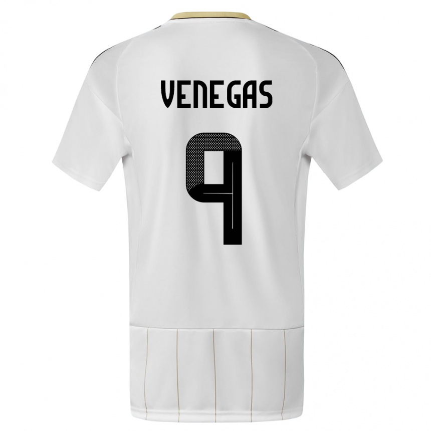 Kids Football Costa Rica Carolina Venegas #9 White Away Jersey 24-26 T-Shirt Canada