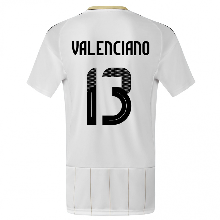 Kids Football Costa Rica Emilie Valenciano #13 White Away Jersey 24-26 T-Shirt Canada