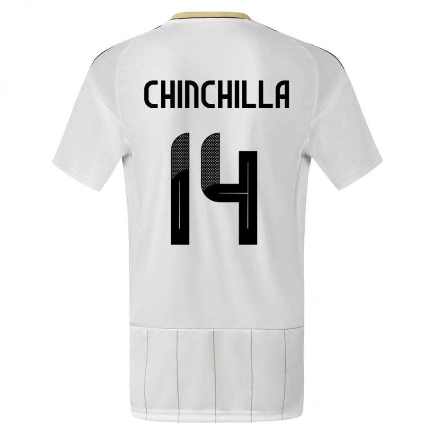 Kids Football Costa Rica Priscila Chinchilla #14 White Away Jersey 24-26 T-Shirt Canada