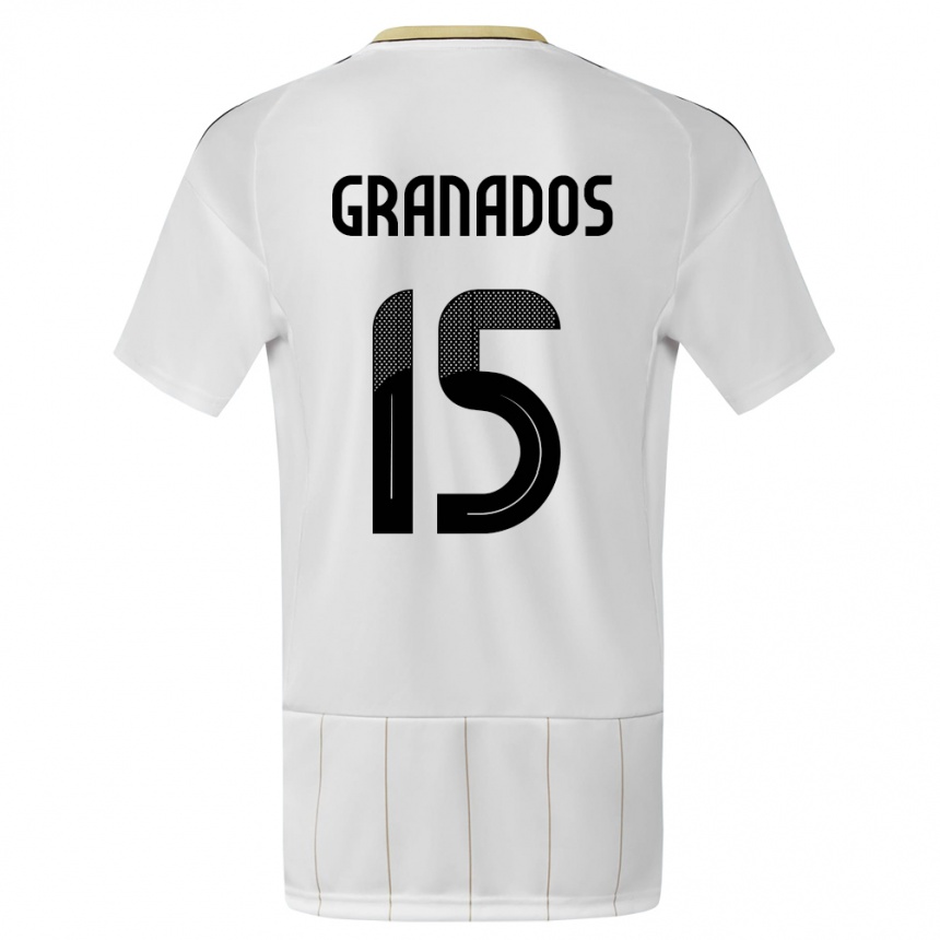 Kids Football Costa Rica Cristin Granados #15 White Away Jersey 24-26 T-Shirt Canada