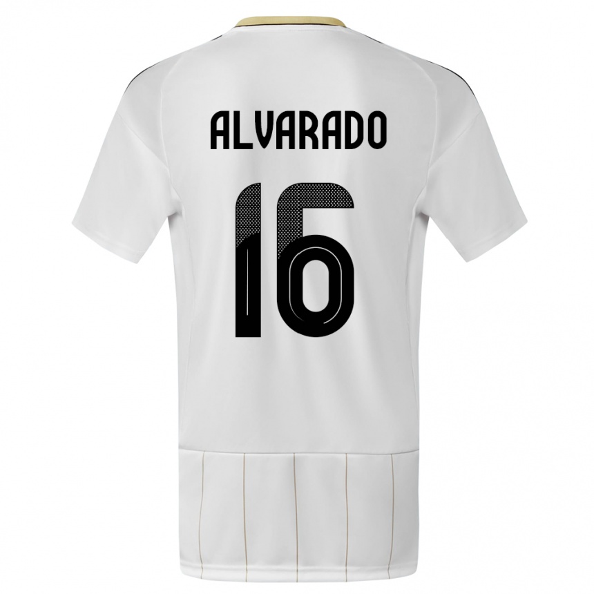 Kids Football Costa Rica Katherine Alvarado #16 White Away Jersey 24-26 T-Shirt Canada