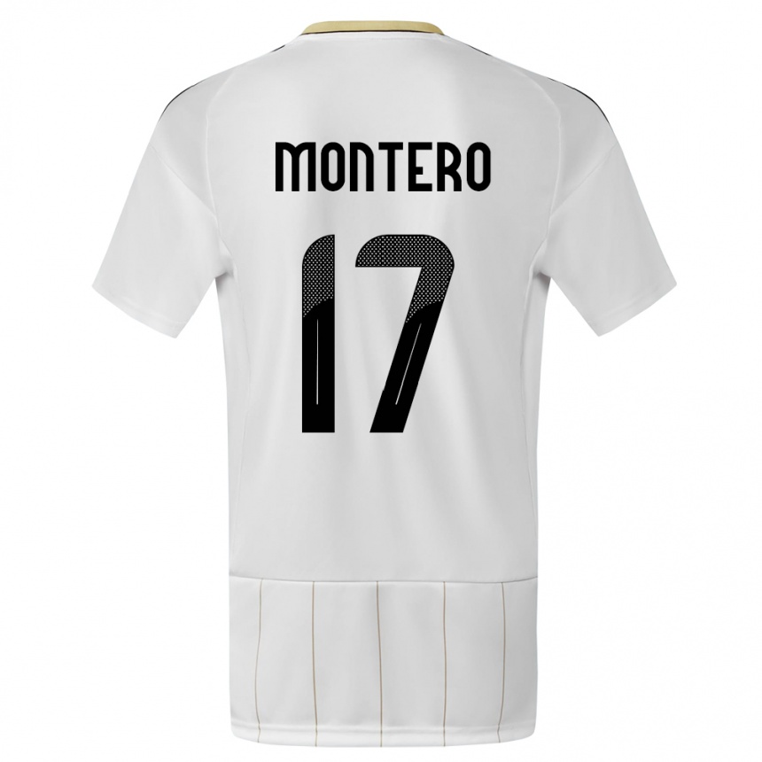 Kids Football Costa Rica Michelle Montero #17 White Away Jersey 24-26 T-Shirt Canada