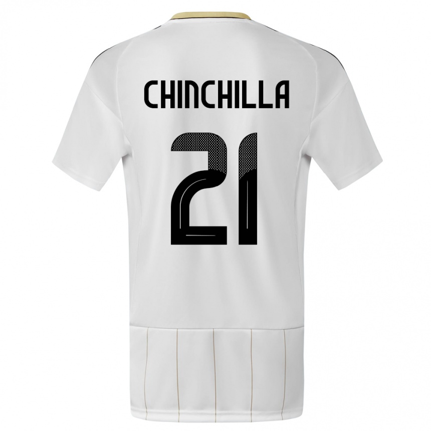 Kids Football Costa Rica Viviana Chinchilla #21 White Away Jersey 24-26 T-Shirt Canada