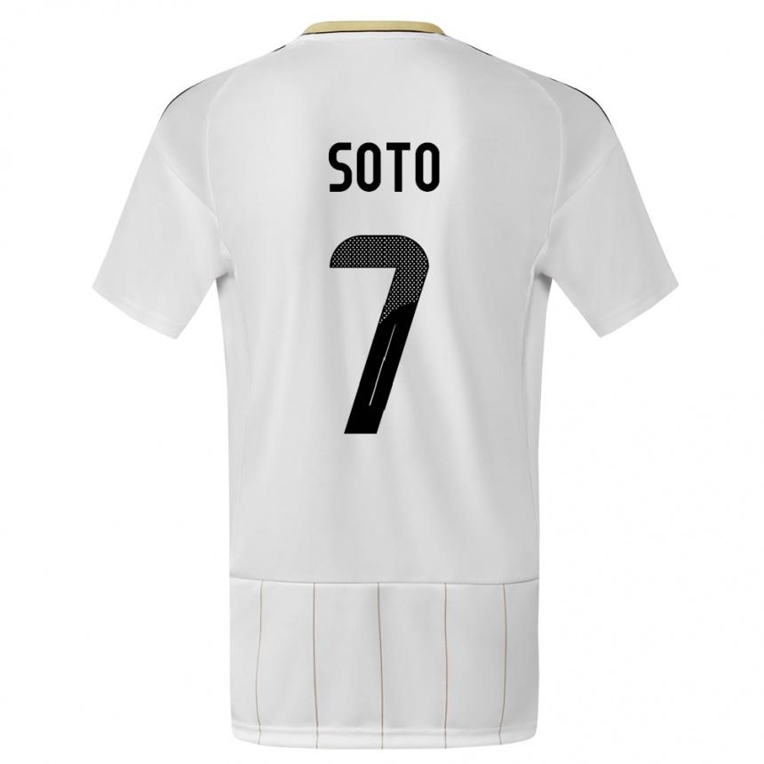 Kids Football Costa Rica Andrey Soto #7 White Away Jersey 24-26 T-Shirt Canada