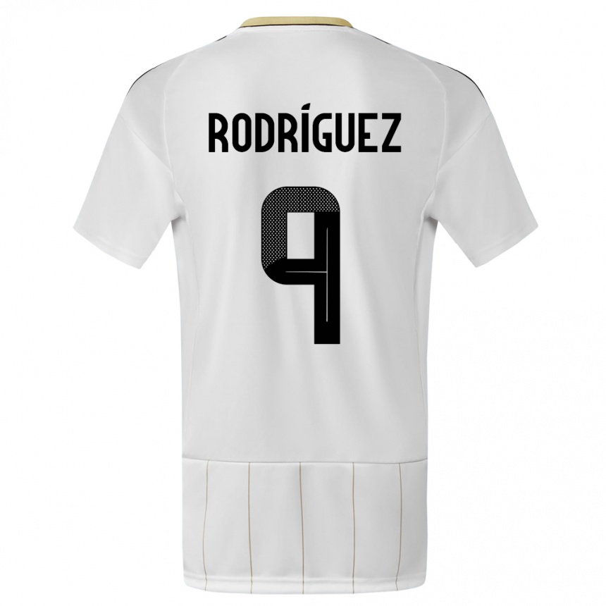 Kids Football Costa Rica Doryan Rodriguez #9 White Away Jersey 24-26 T-Shirt Canada