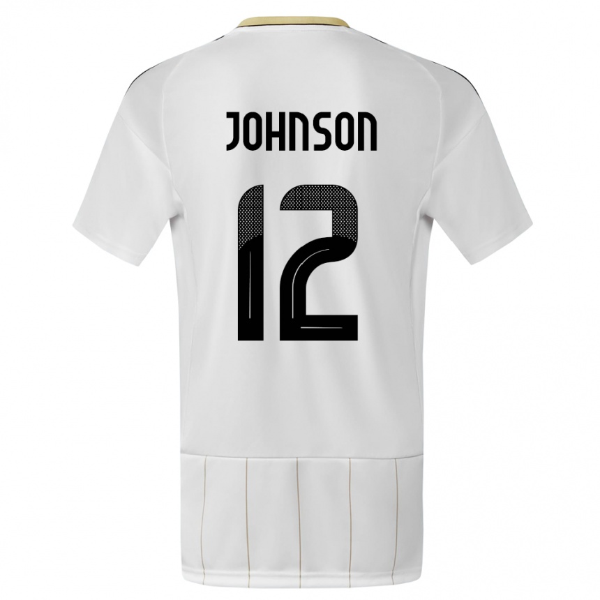 Kids Football Costa Rica Shawn Johnson #12 White Away Jersey 24-26 T-Shirt Canada