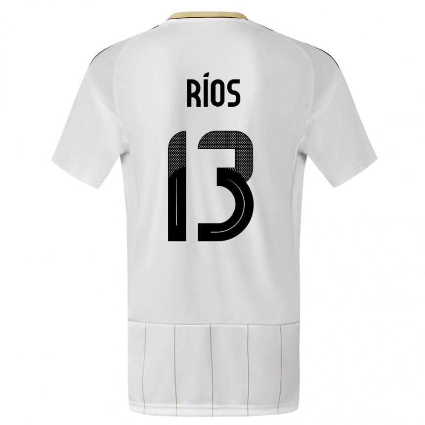 Kids Football Costa Rica Keral Rios #13 White Away Jersey 24-26 T-Shirt Canada