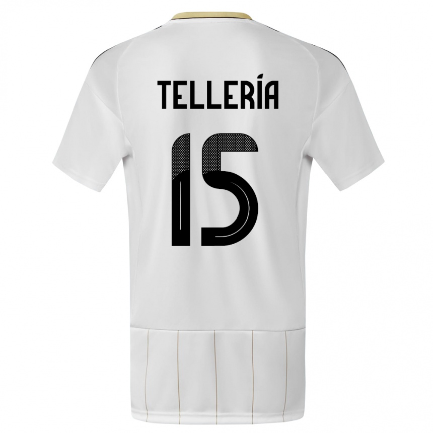 Kids Football Costa Rica Jostin Telleria #15 White Away Jersey 24-26 T-Shirt Canada