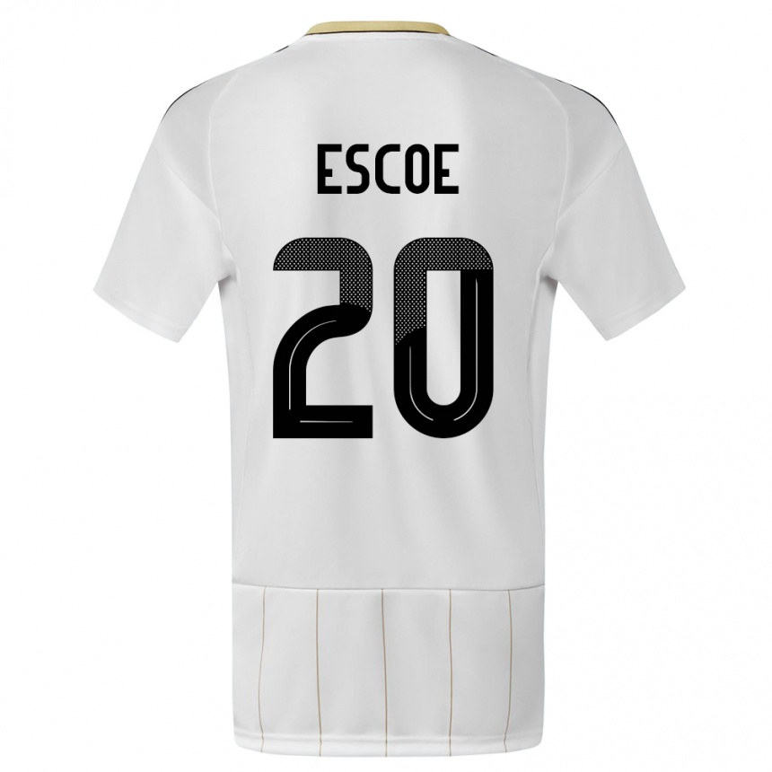 Kids Football Costa Rica Enyel Escoe #20 White Away Jersey 24-26 T-Shirt Canada