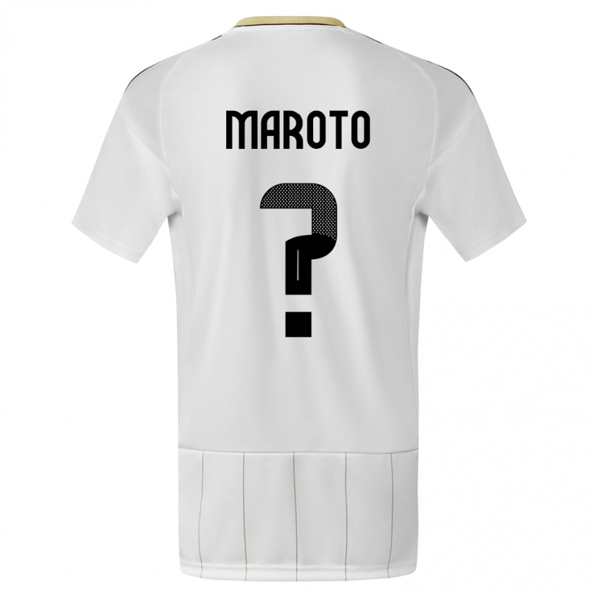 Kids Football Costa Rica Victor Maroto #0 White Away Jersey 24-26 T-Shirt Canada