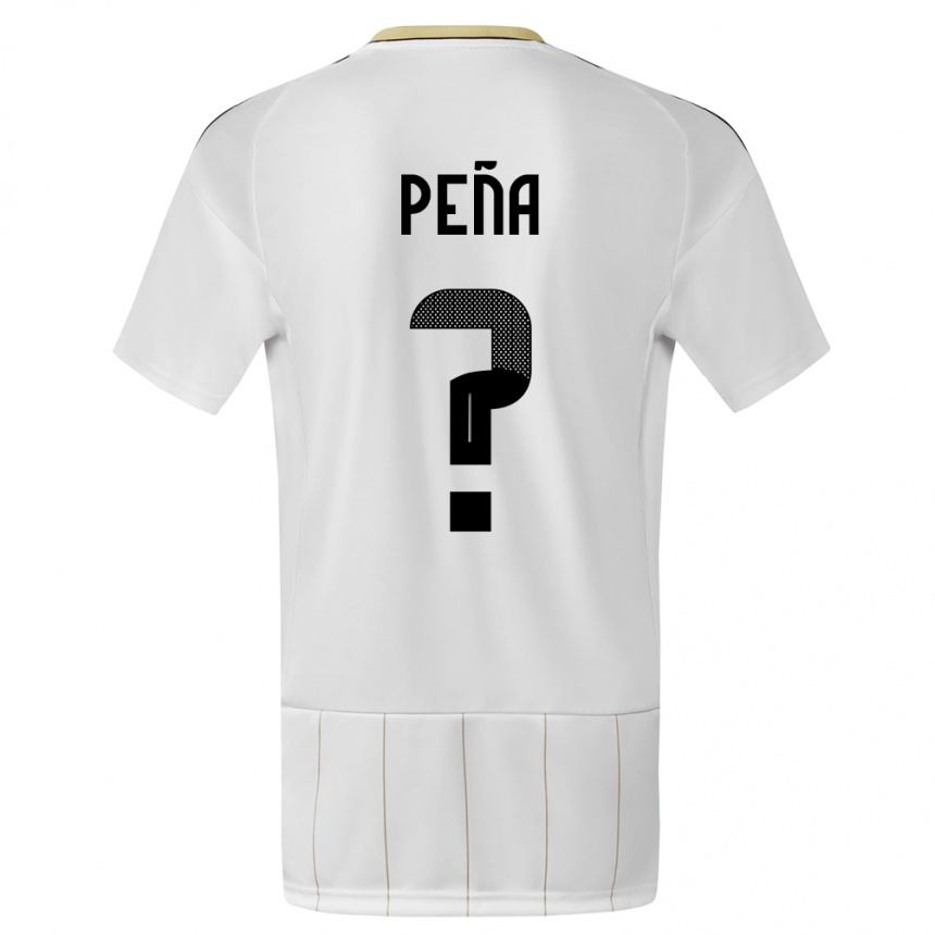 Kids Football Costa Rica Randy Pena #0 White Away Jersey 24-26 T-Shirt Canada