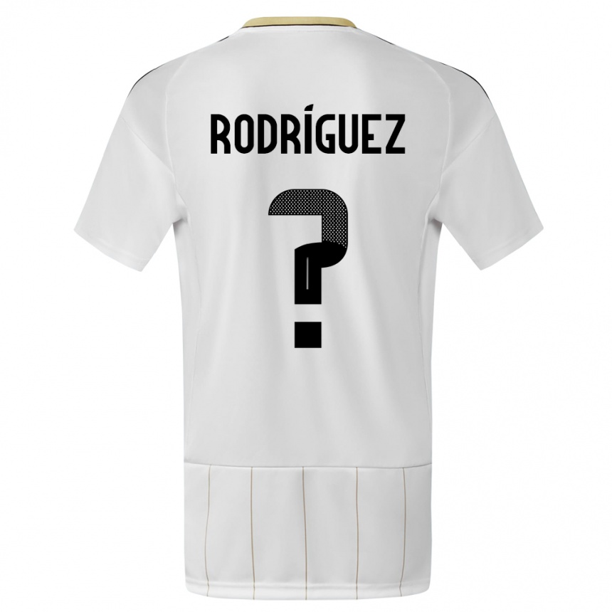 Kids Football Costa Rica Bradley Rodriguez #0 White Away Jersey 24-26 T-Shirt Canada