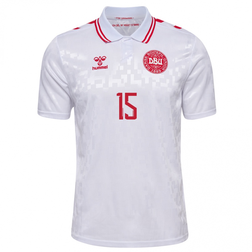 Kids Football Denmark Philip Billing #15 White Away Jersey 24-26 T-Shirt Canada