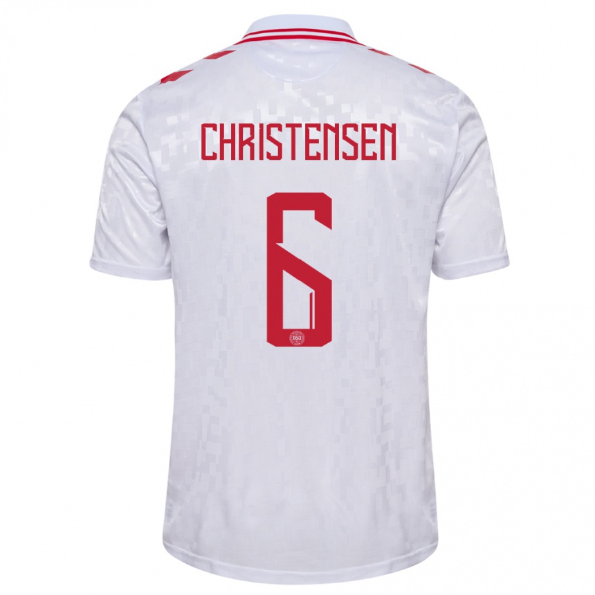 Kids Football Denmark Andreas Christensen #6 White Away Jersey 24-26 T-Shirt Canada