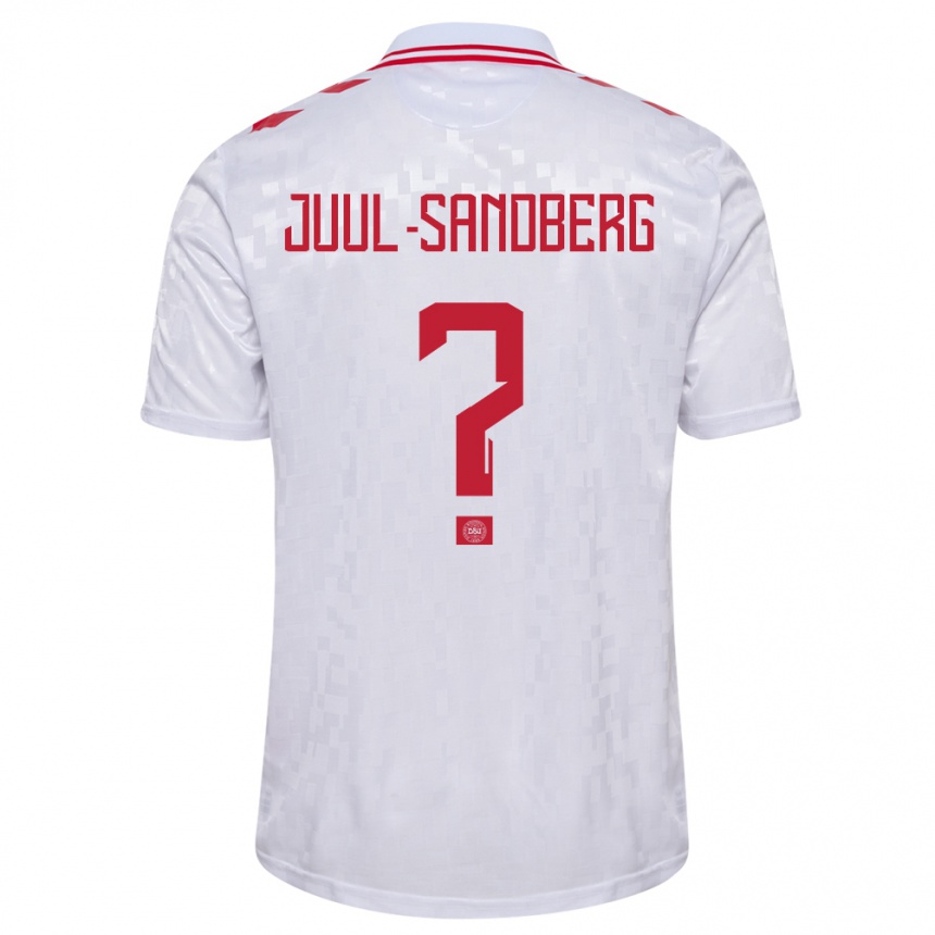 Kids Football Denmark Nikolaj Juul-Sandberg #0 White Away Jersey 24-26 T-Shirt Canada