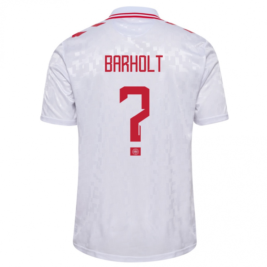 Kids Football Denmark Noah Barholt #0 White Away Jersey 24-26 T-Shirt Canada