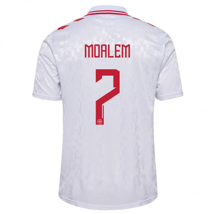 Kids Football Denmark Jonathan Moalem #7 White Away Jersey 24-26 T-Shirt Canada