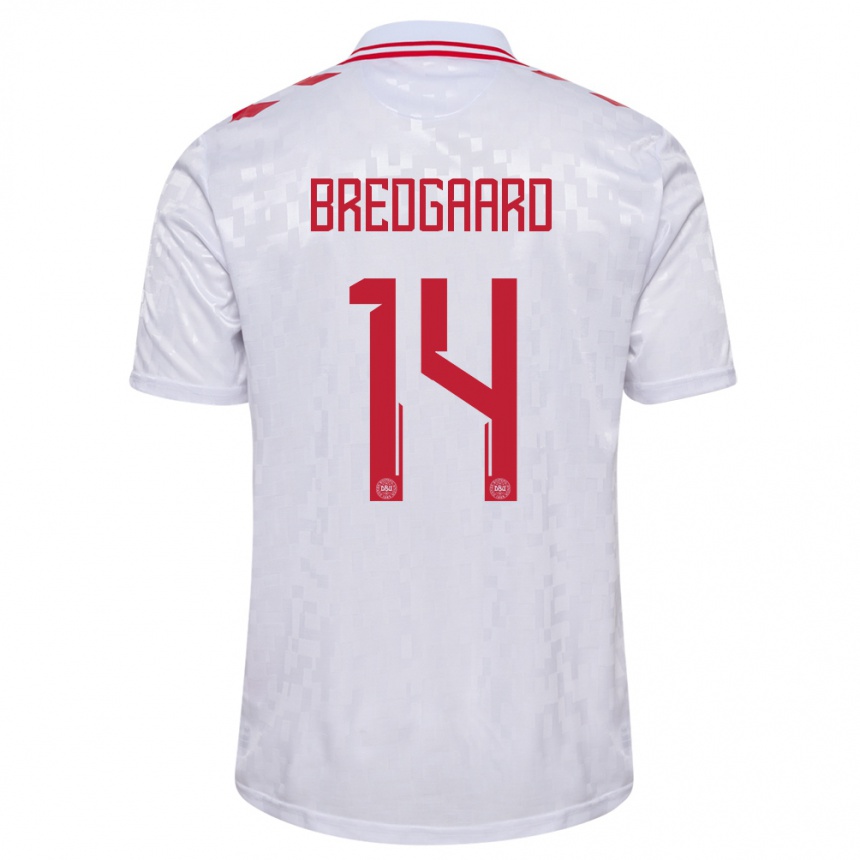 Kids Football Denmark Sofie Bredgaard #14 White Away Jersey 24-26 T-Shirt Canada