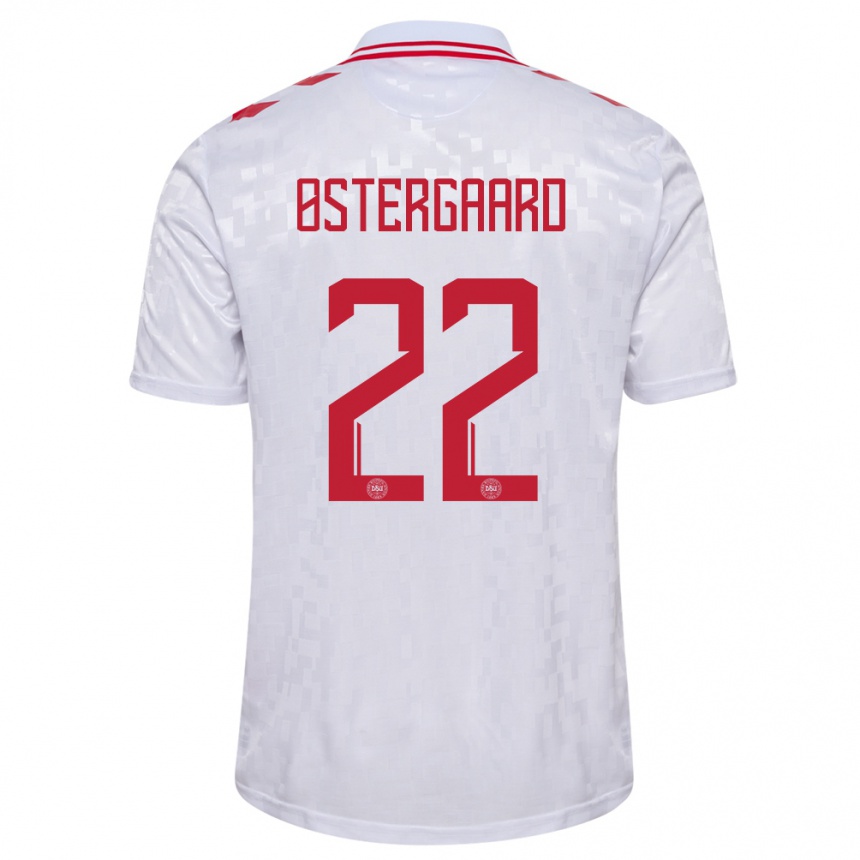 Kids Football Denmark Maja Bay Ostergaard #22 White Away Jersey 24-26 T-Shirt Canada