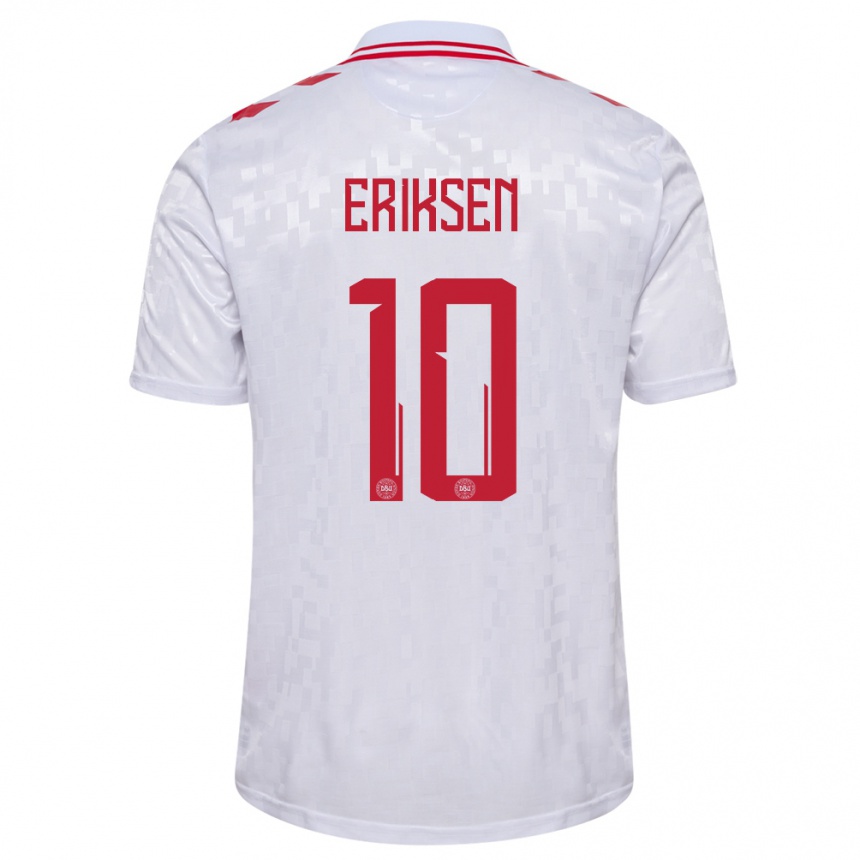 Kids Football Denmark Christian Eriksen #10 White Away Jersey 24-26 T-Shirt Canada