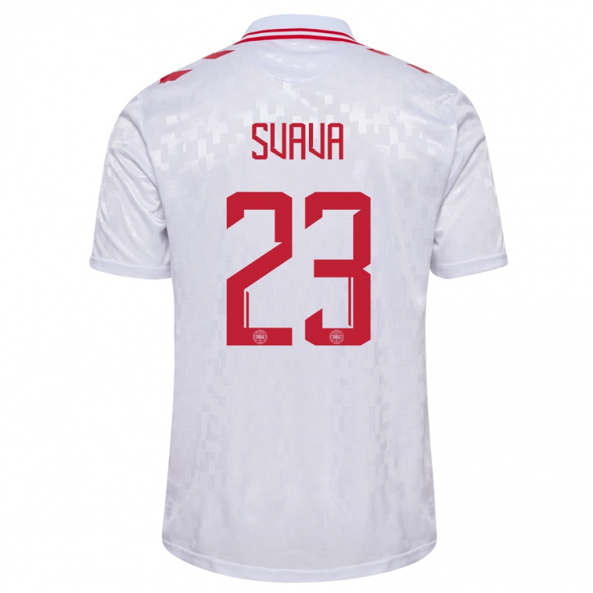 Kids Football Denmark Sofie Svava #23 White Away Jersey 24-26 T-Shirt Canada