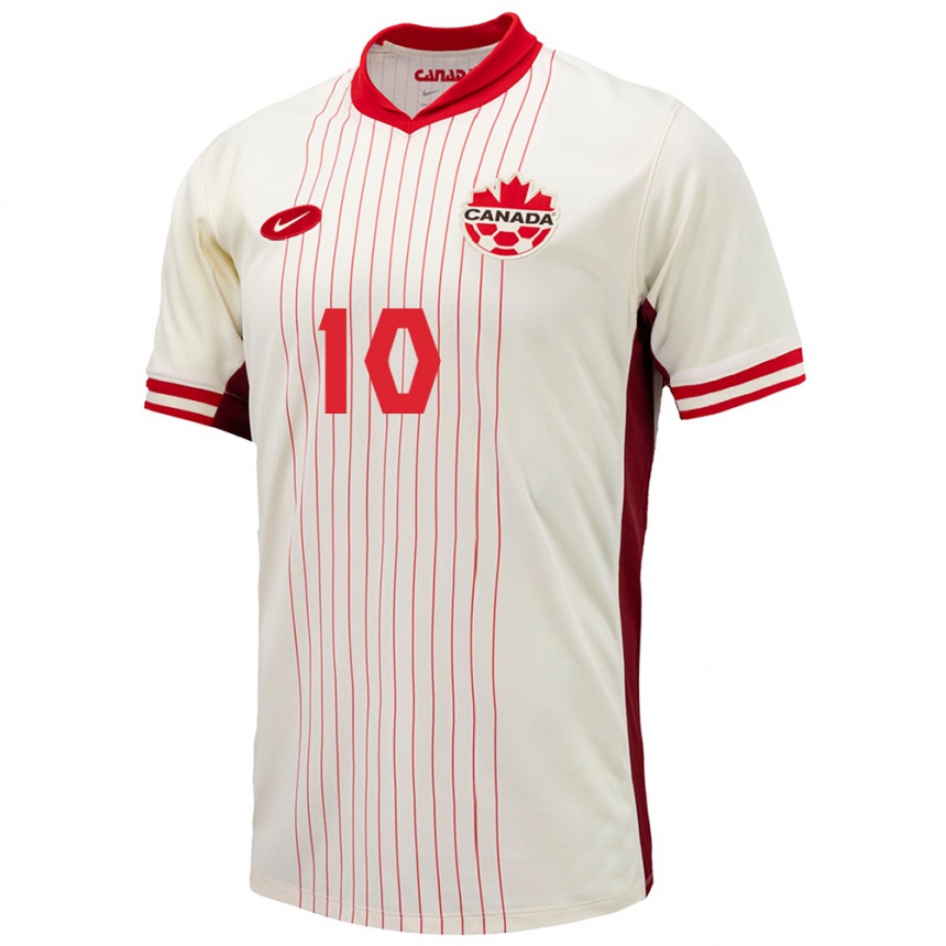 Kids Football Canada David Junior Hoilett #10 White Away Jersey 24-26 T-Shirt Canada