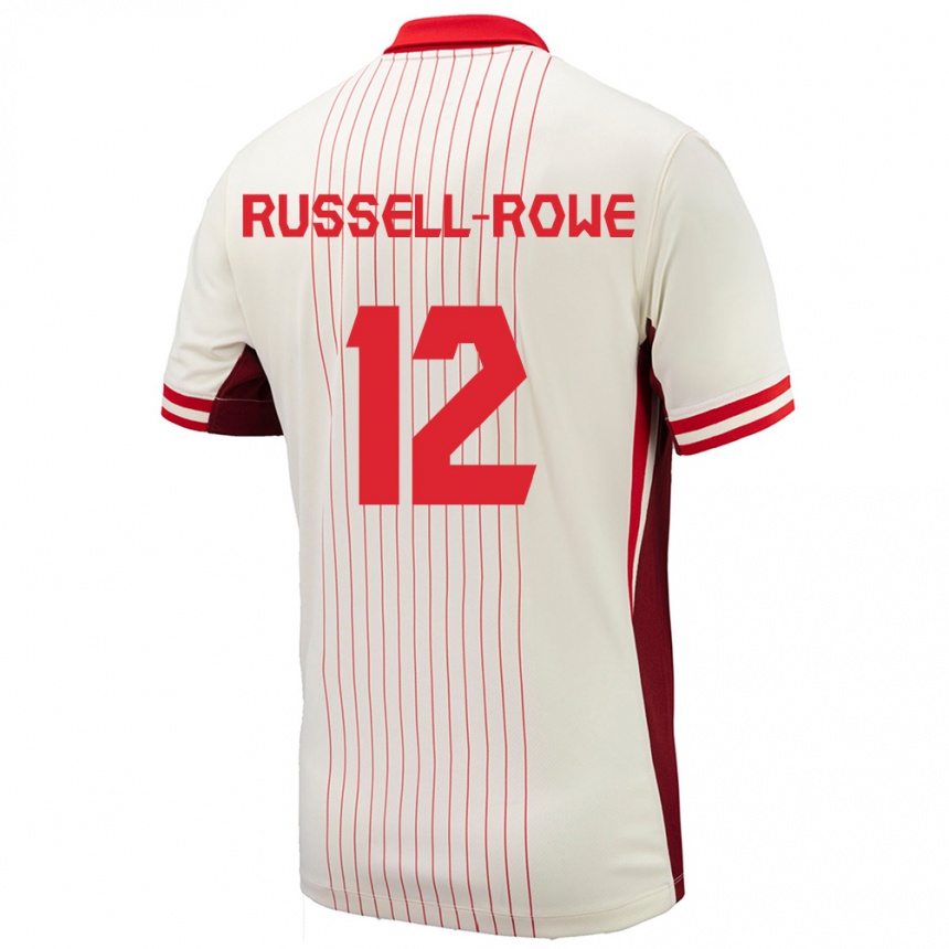 Kids Football Canada Jacen Russell-Rowe #12 White Away Jersey 24-26 T-Shirt Canada