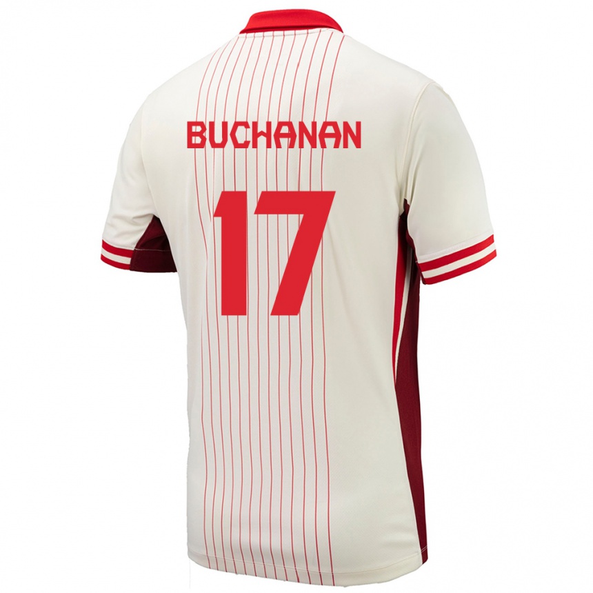 Kids Football Canada Tajon Buchanan #17 White Away Jersey 24-26 T-Shirt Canada