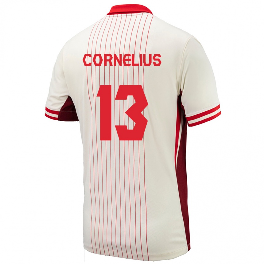 Kids Football Canada Derek Cornelius #13 White Away Jersey 24-26 T-Shirt Canada