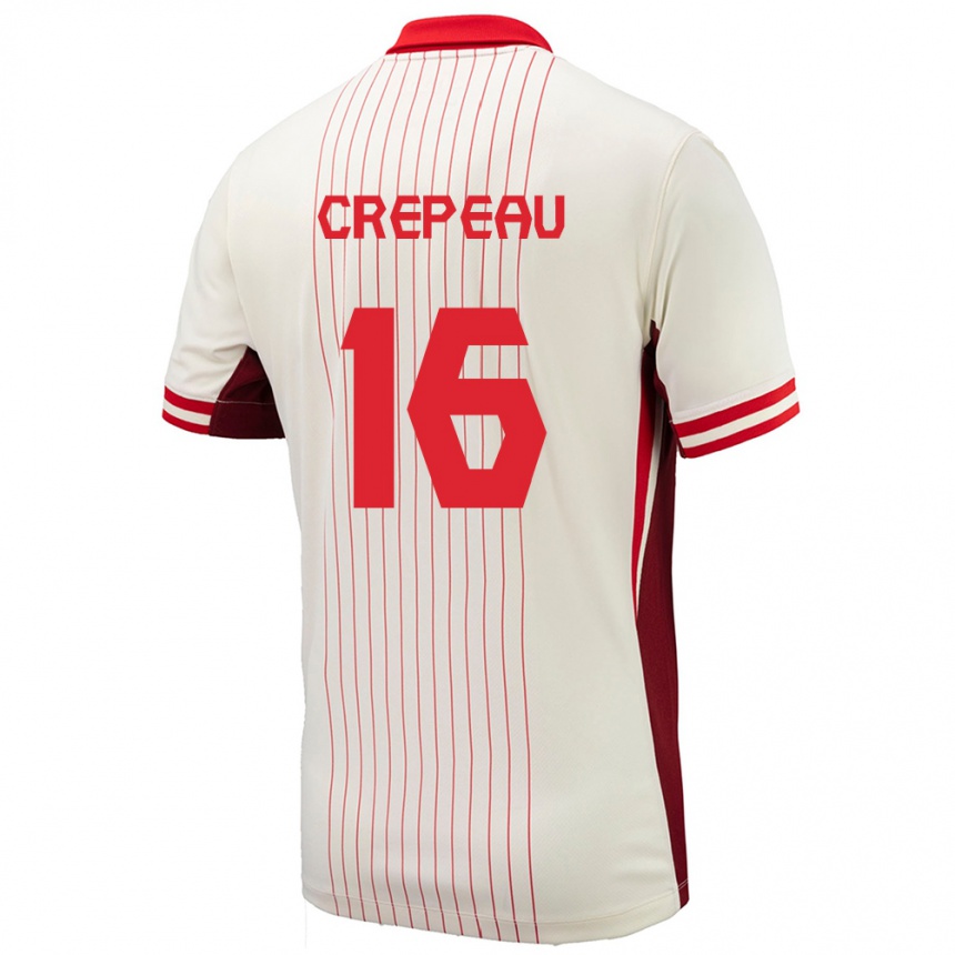 Kids Football Canada Maxime Crepeau #16 White Away Jersey 24-26 T-Shirt Canada