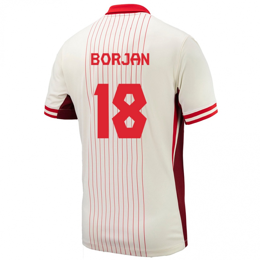 Kids Football Canada Milan Borjan #18 White Away Jersey 24-26 T-Shirt Canada