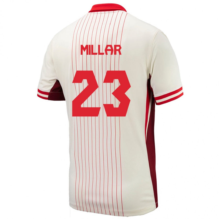 Kids Football Canada Liam Millar #23 White Away Jersey 24-26 T-Shirt Canada