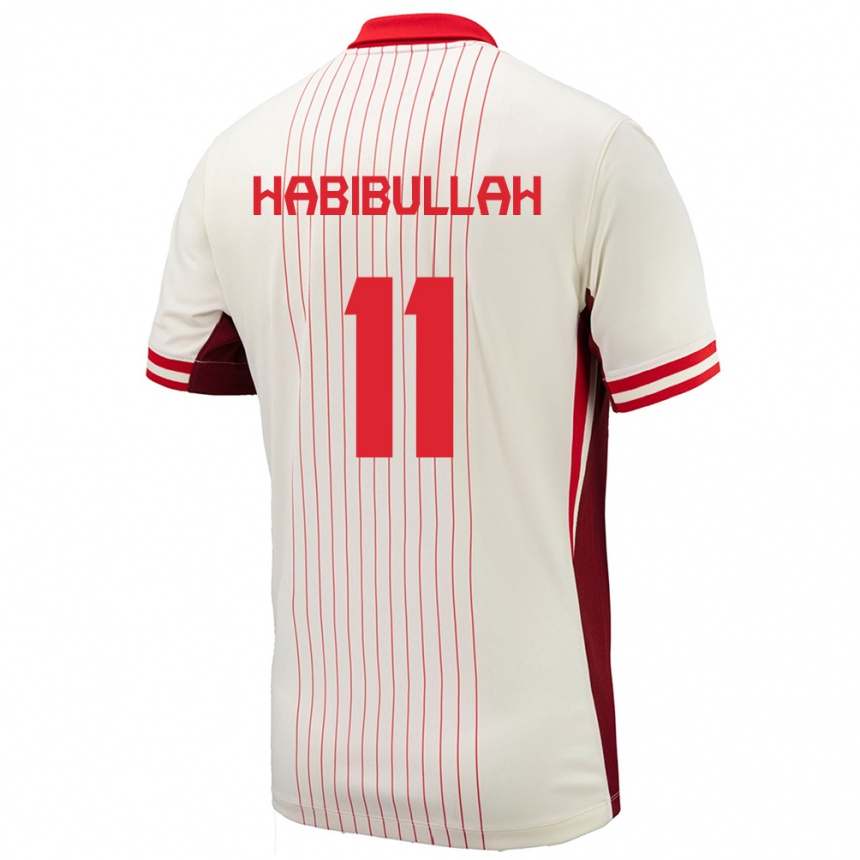 Kids Football Canada Kamron Habibullah #11 White Away Jersey 24-26 T-Shirt Canada