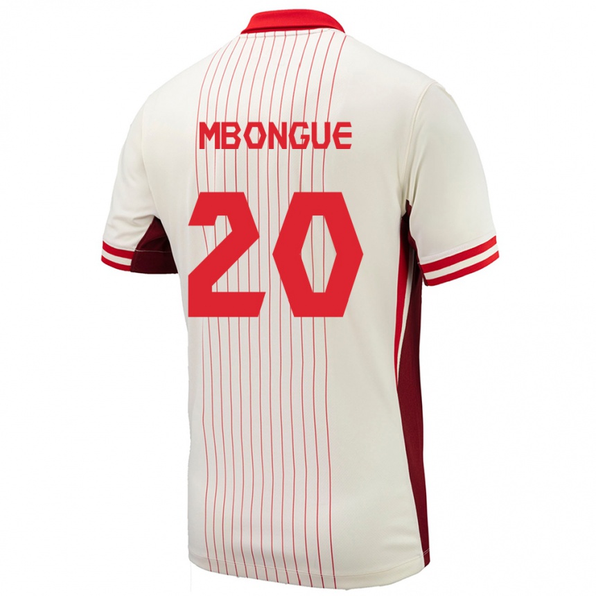 Kids Football Canada Hugo Mbongue #20 White Away Jersey 24-26 T-Shirt Canada