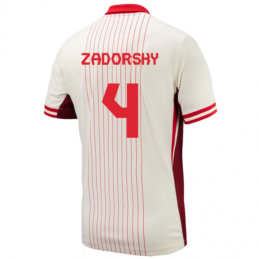 Kids Football Canada Shelina Zadorsky #4 White Away Jersey 24-26 T-Shirt Canada