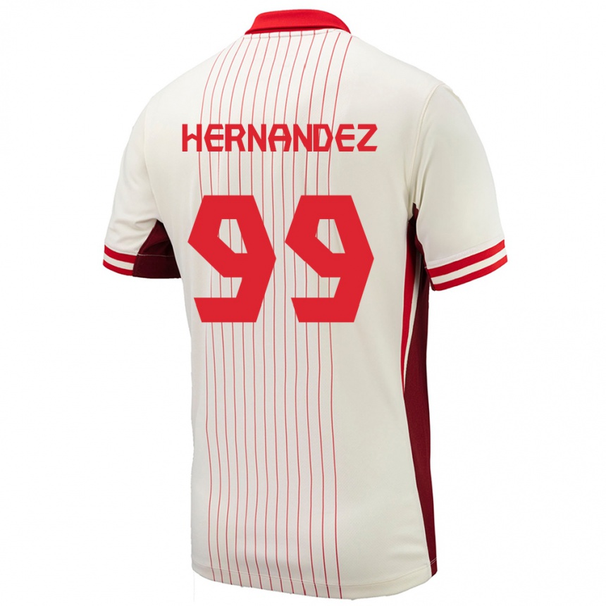 Kids Football Canada Jeneva Hernandez Gray #99 White Away Jersey 24-26 T-Shirt Canada