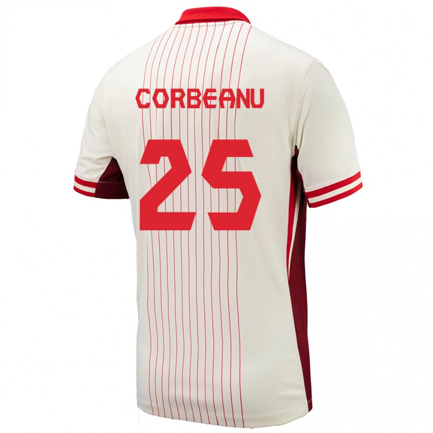 Kids Football Canada Theo Corbeanu #25 White Away Jersey 24-26 T-Shirt Canada