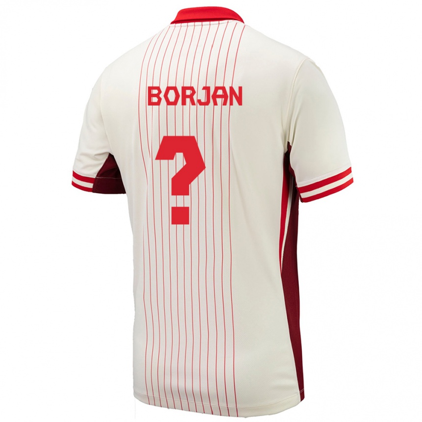 Kids Football Canada Nikola Borjan #0 White Away Jersey 24-26 T-Shirt Canada