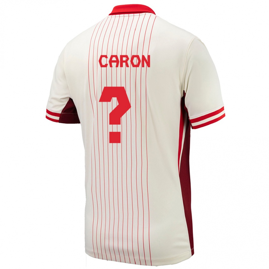 Kids Football Canada Renaud Caron #0 White Away Jersey 24-26 T-Shirt Canada