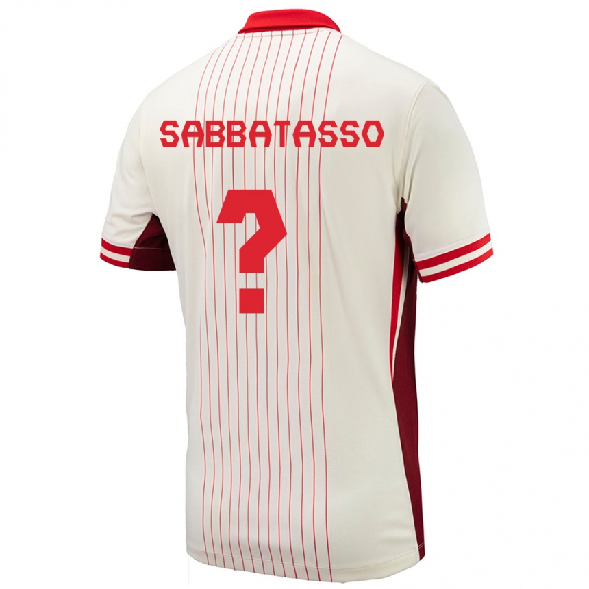 Kids Football Canada Jeronimo Sabbatasso #0 White Away Jersey 24-26 T-Shirt Canada