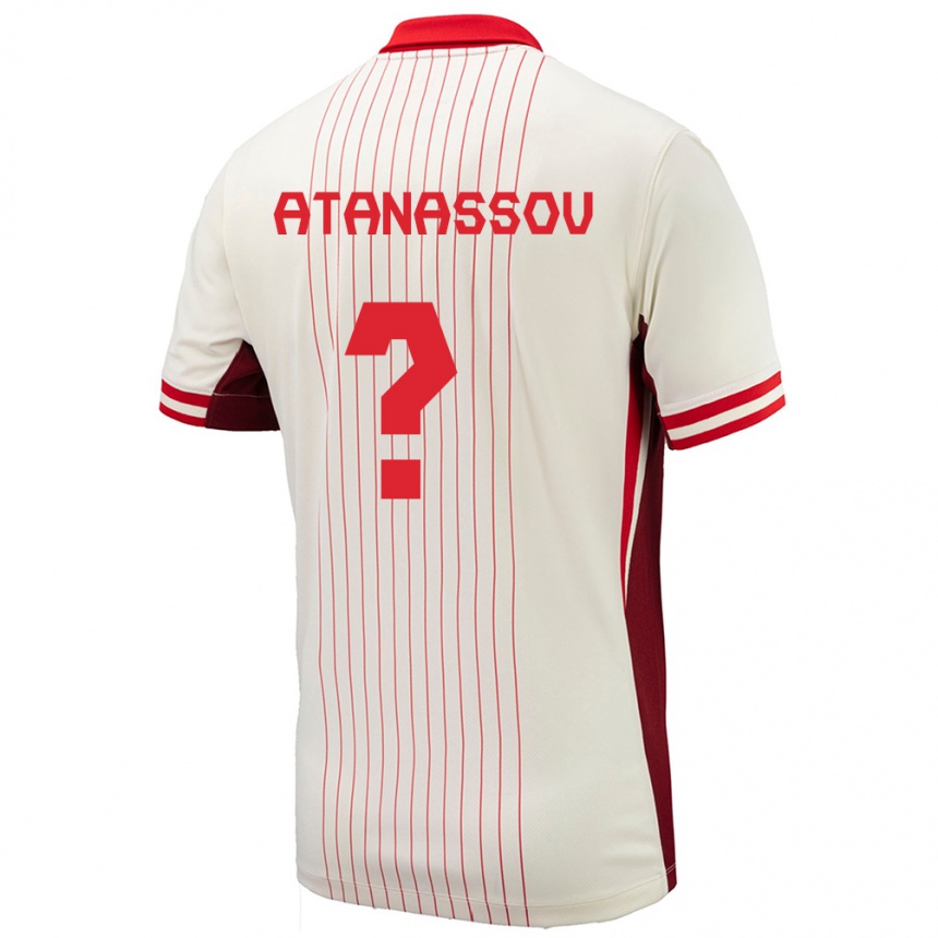 Kids Football Canada Georgi Atanassov #0 White Away Jersey 24-26 T-Shirt Canada