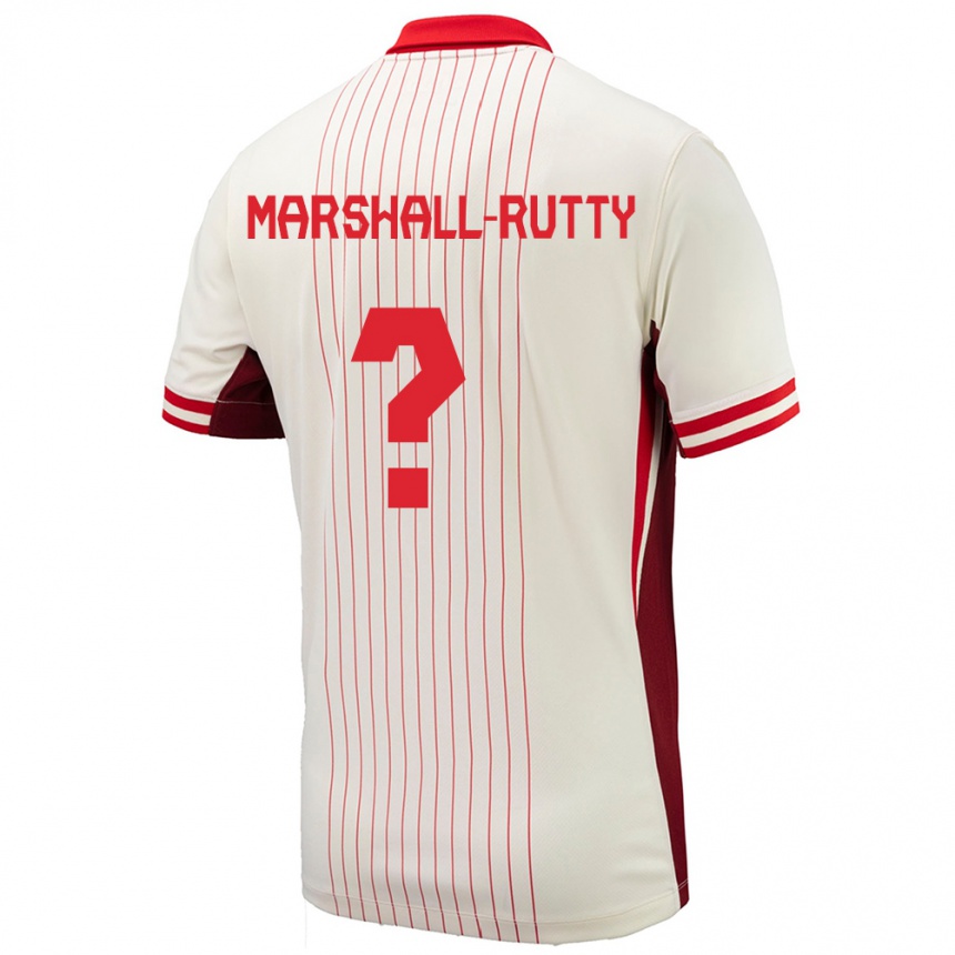 Kids Football Canada Jahkeele Marshall Rutty #0 White Away Jersey 24-26 T-Shirt Canada