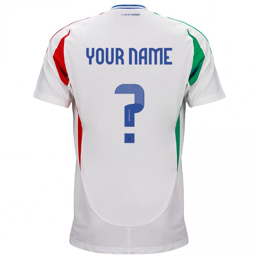 Kids Football Italy Your Name #0 White Away Jersey 24-26 T-Shirt Canada