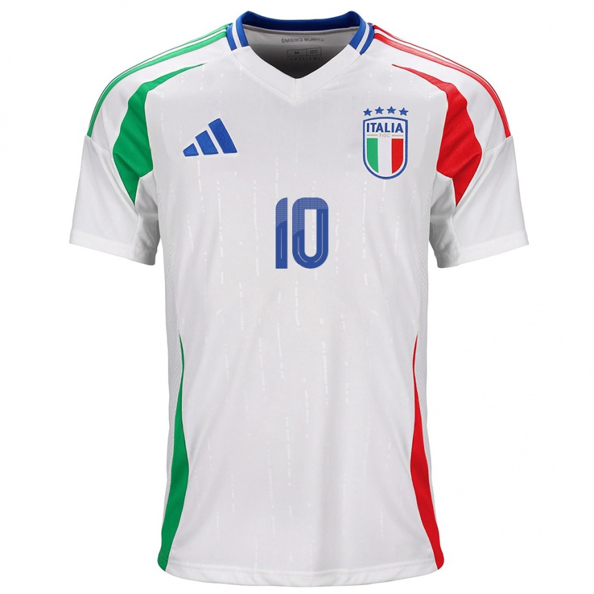 Kids Football Italy Antonella Carta #10 White Away Jersey 24-26 T-Shirt Canada