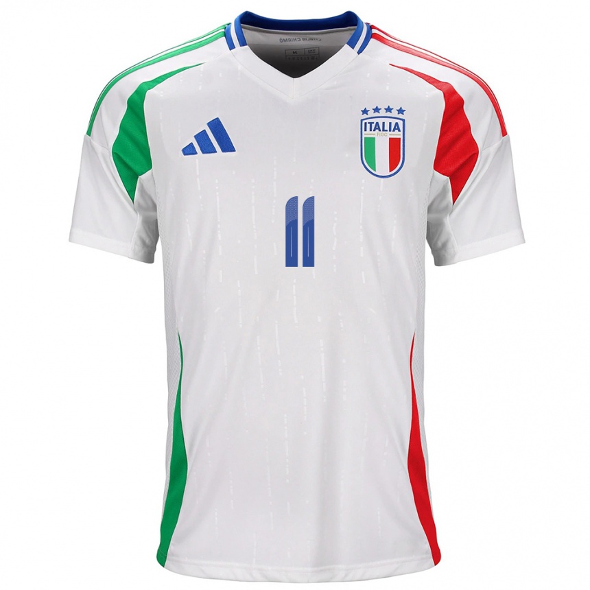 Kids Football Italy Benedetta Glionna #11 White Away Jersey 24-26 T-Shirt Canada