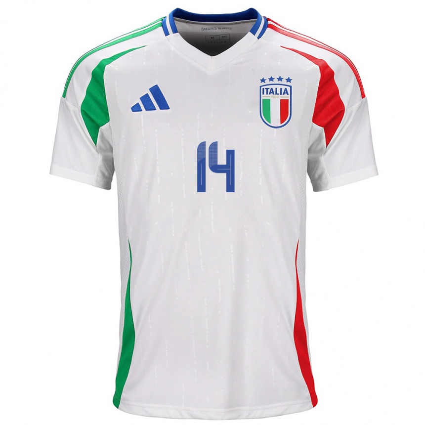 Kids Football Italy Chiara Beccari #14 White Away Jersey 24-26 T-Shirt Canada