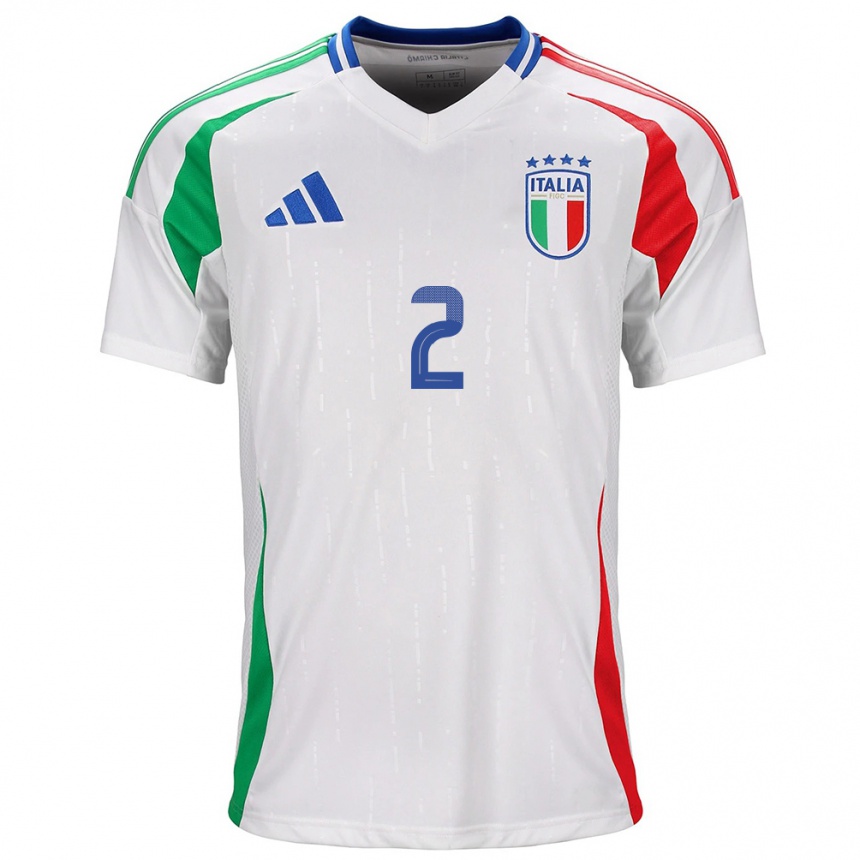 Kids Football Italy Emma Severini #2 White Away Jersey 24-26 T-Shirt Canada