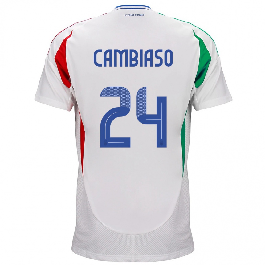 Kids Football Italy Andrea Cambiaso #24 White Away Jersey 24-26 T-Shirt Canada