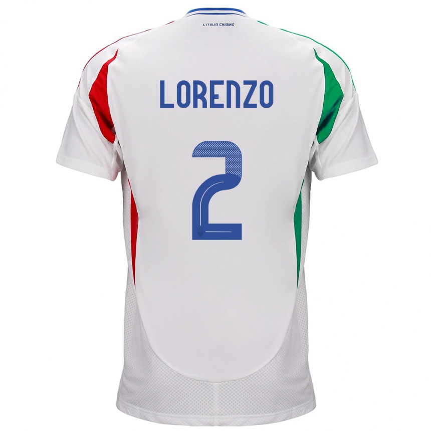 Kids Football Italy Giovanni Di Lorenzo #2 White Away Jersey 24-26 T-Shirt Canada