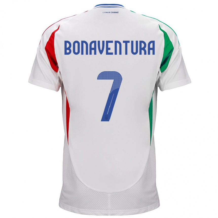 Kids Football Italy Giacomo Bonaventura #7 White Away Jersey 24-26 T-Shirt Canada